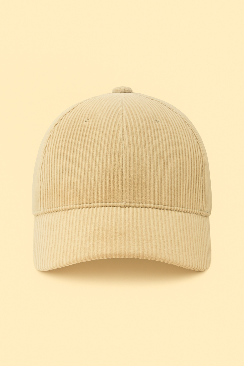 Premium Cord Cap 6-Panel ohne Verschluss, viele Farben & Größen