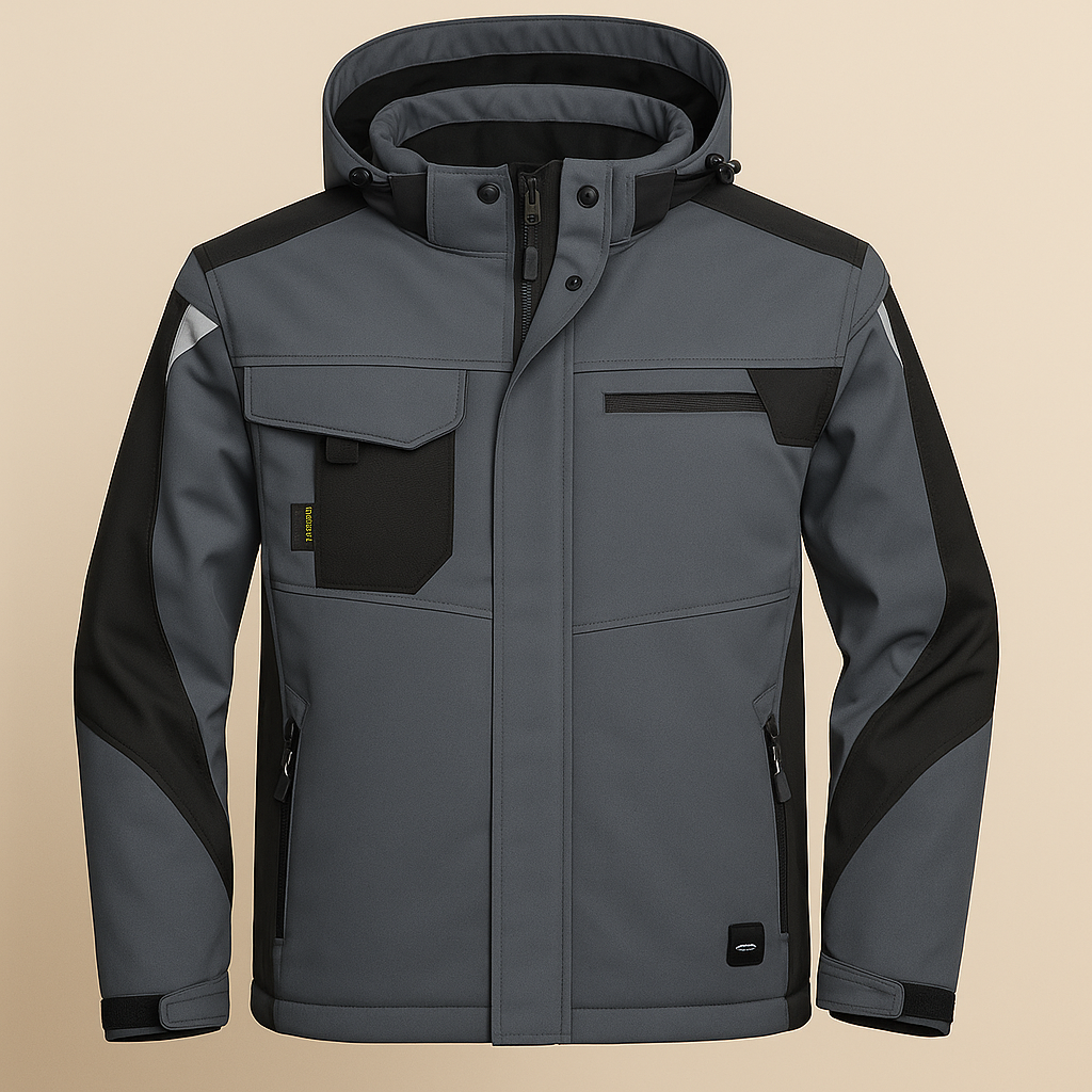 Premium Herren Softshell Jacke Arbeitskleidung – Wasserabweisend, Winddicht, Atmungsaktiv, Warmfutter