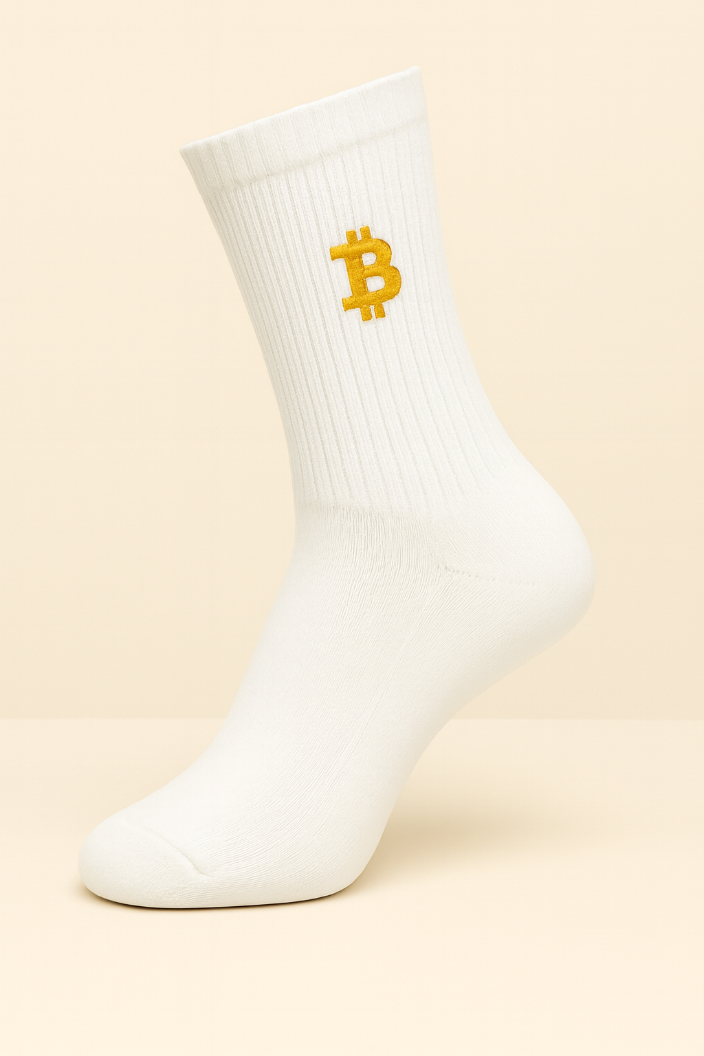 Bitcoin Premium Socken Crew Hohe Sportsocken aus Baumwollmix Unisex