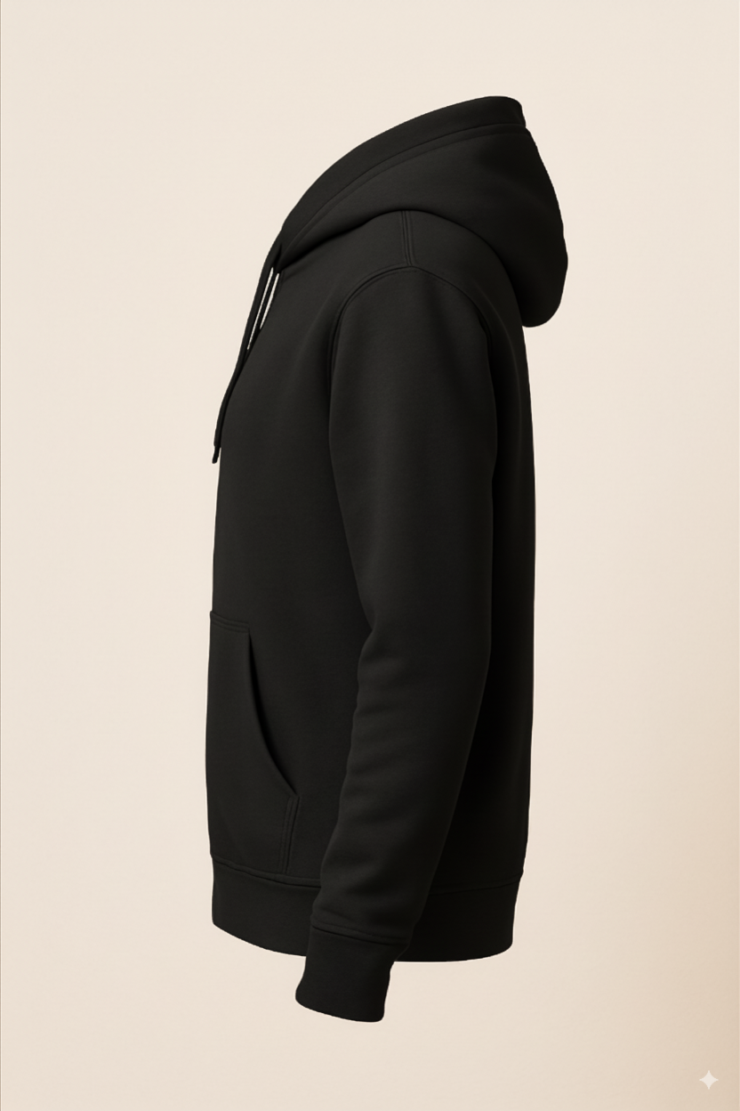 Premium Zip Hoodie Herren mit Kapuze aus Baumwolle und recyceltem Polyester